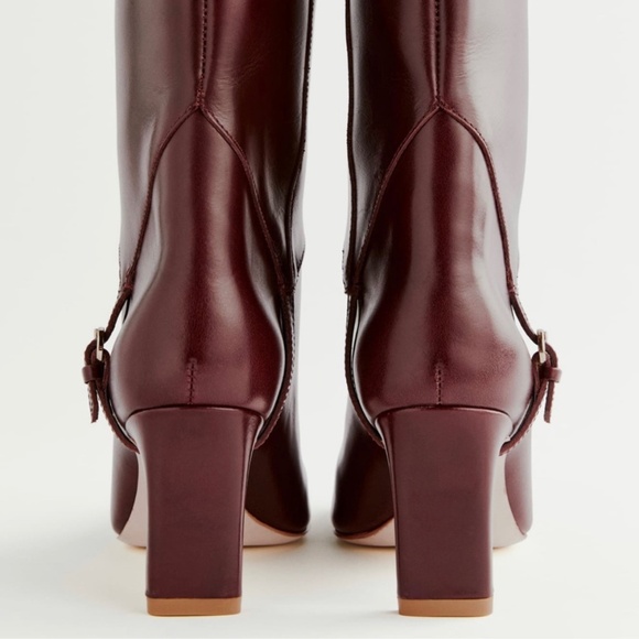 Reformation Gaelle Knee Boots in Ruby - Picture 2 of 10
